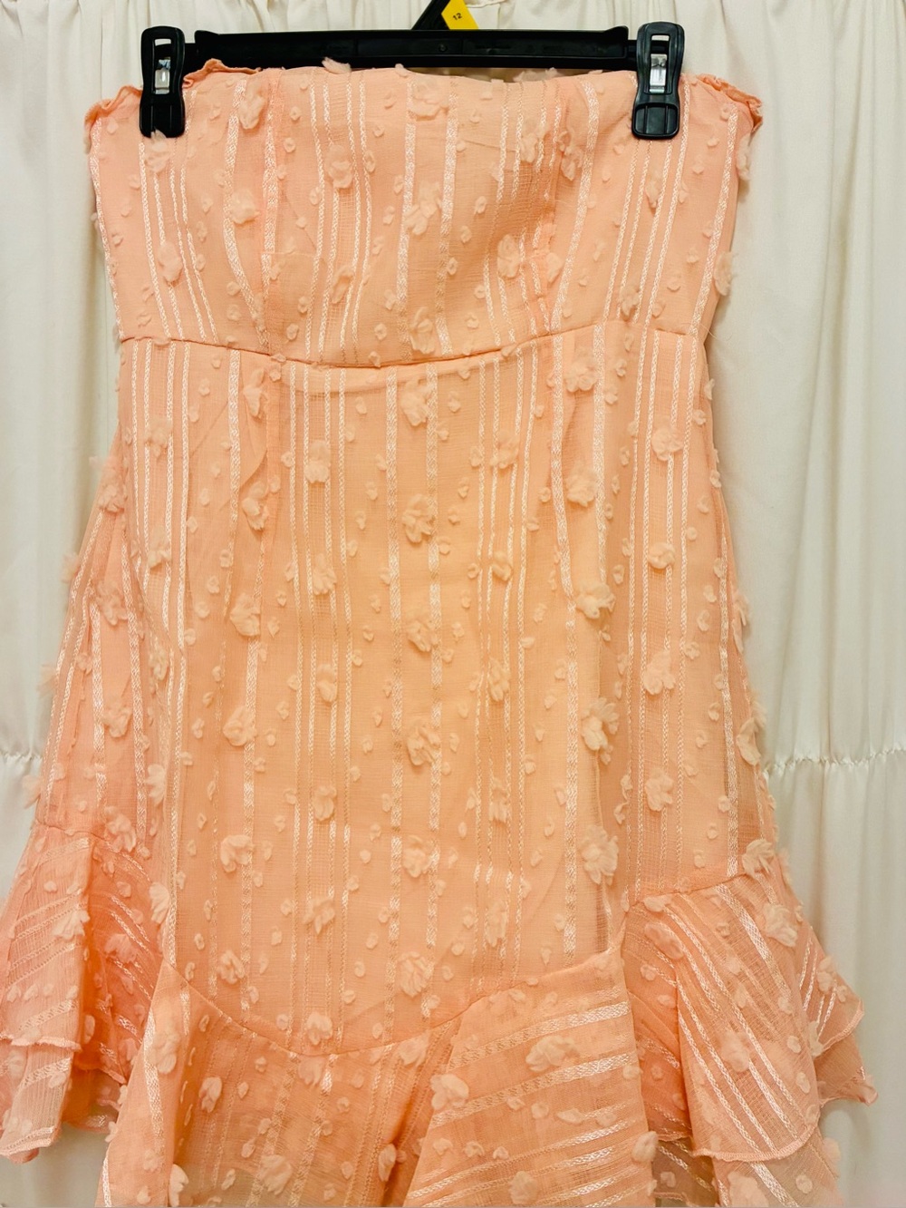 WOMENS SIMPLEE Peach Strapless Party Dress🌺  NWOT